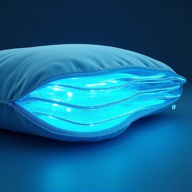 Visualization of cooling airflow in pillow